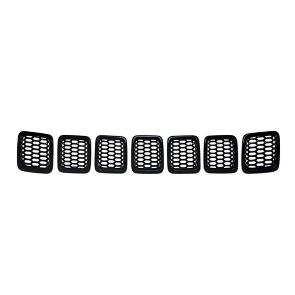 Coast2Coast GI478BLK Grille Overlays for 2017-2018 Jeep Compass - 7 Piece C2C-GI478BLK